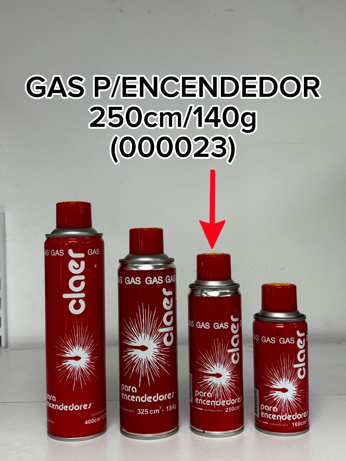 GAS P/ ENCENDEDOR 250CM/140G