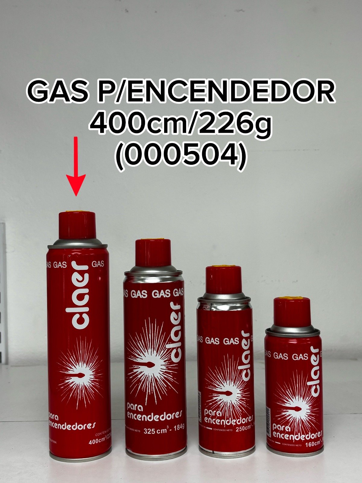GAS P/ ENCENDEDOR 400CM/226G