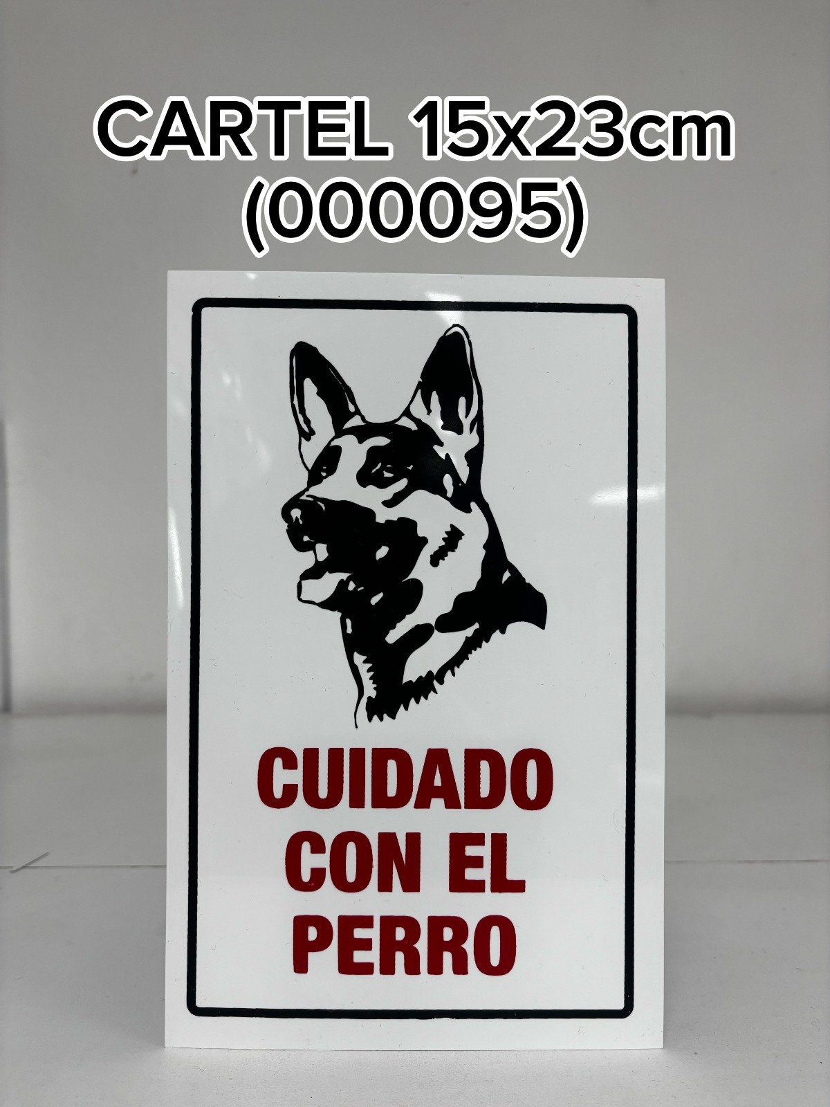 CARTEL CUIDADO CON EL PERRO (15X23)