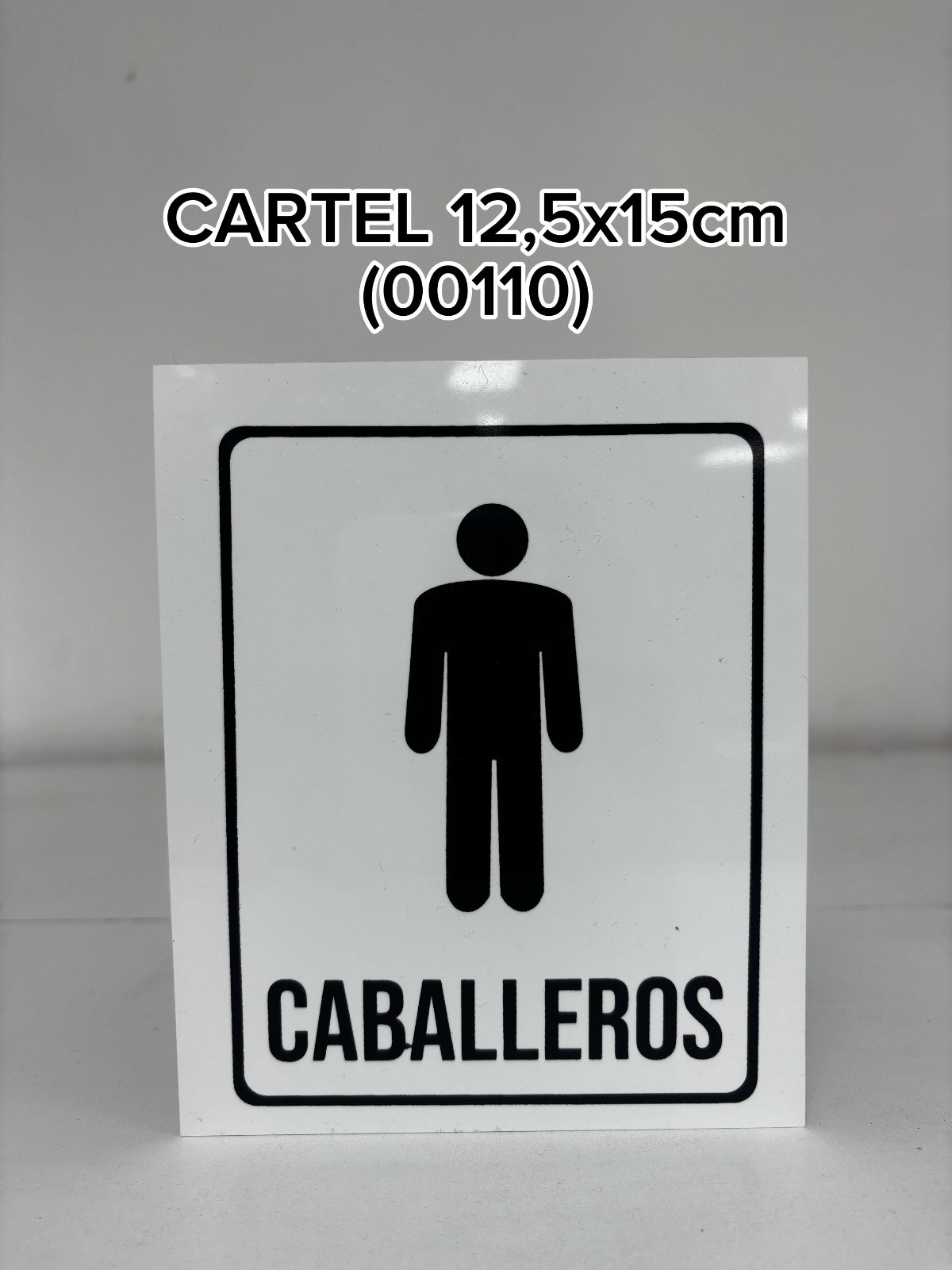CARTEL SILUETAS CABALLEROS (12.5X23)