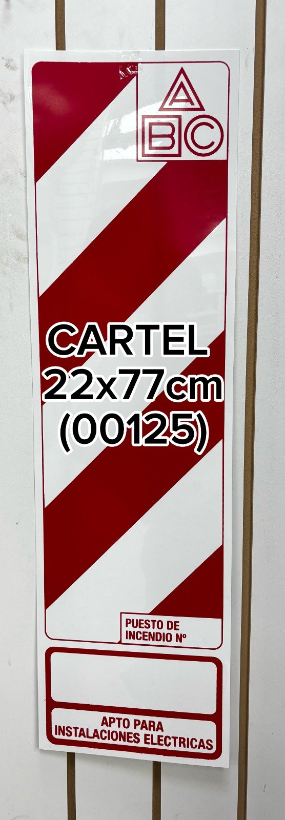CARTEL CHAPA BALIZA (22X77)