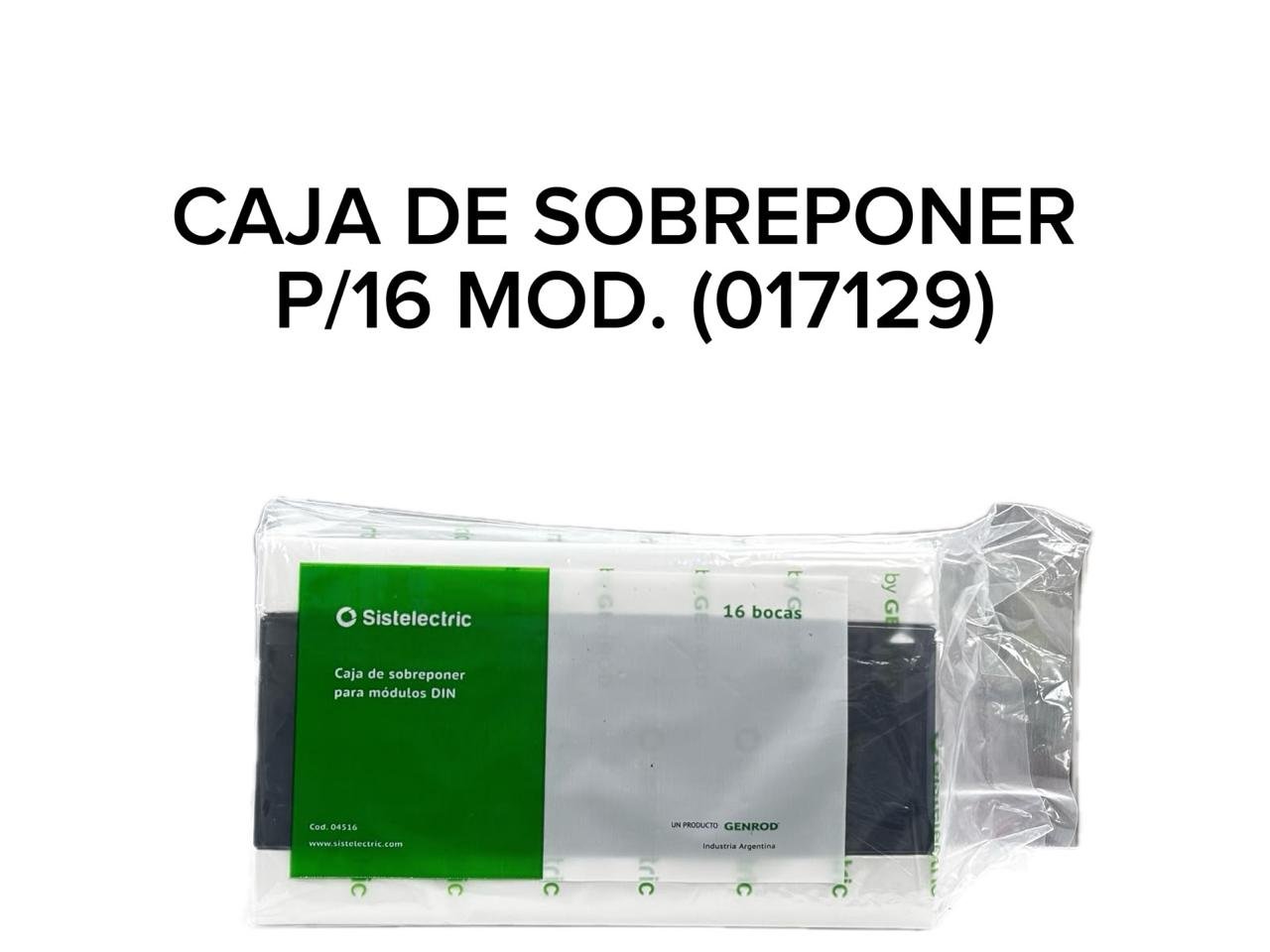 CAJA DE SOBREPONER P/ 16 MOD. DIN PTA FUME SISTELECTRIC
