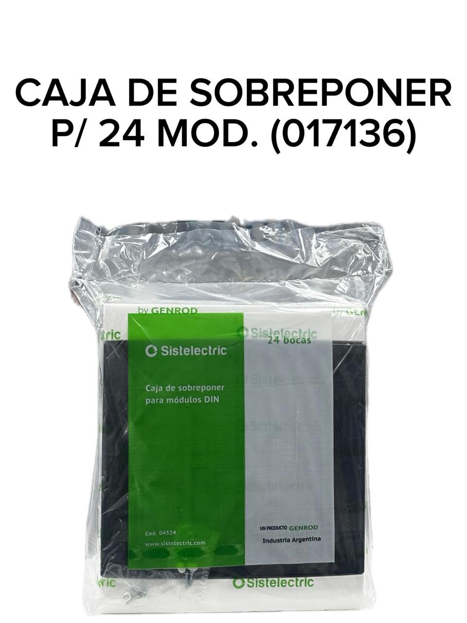 CAJA DE SOBREPONER P/ 24 MOD. DIN PTA FUME SISTELECTRIC