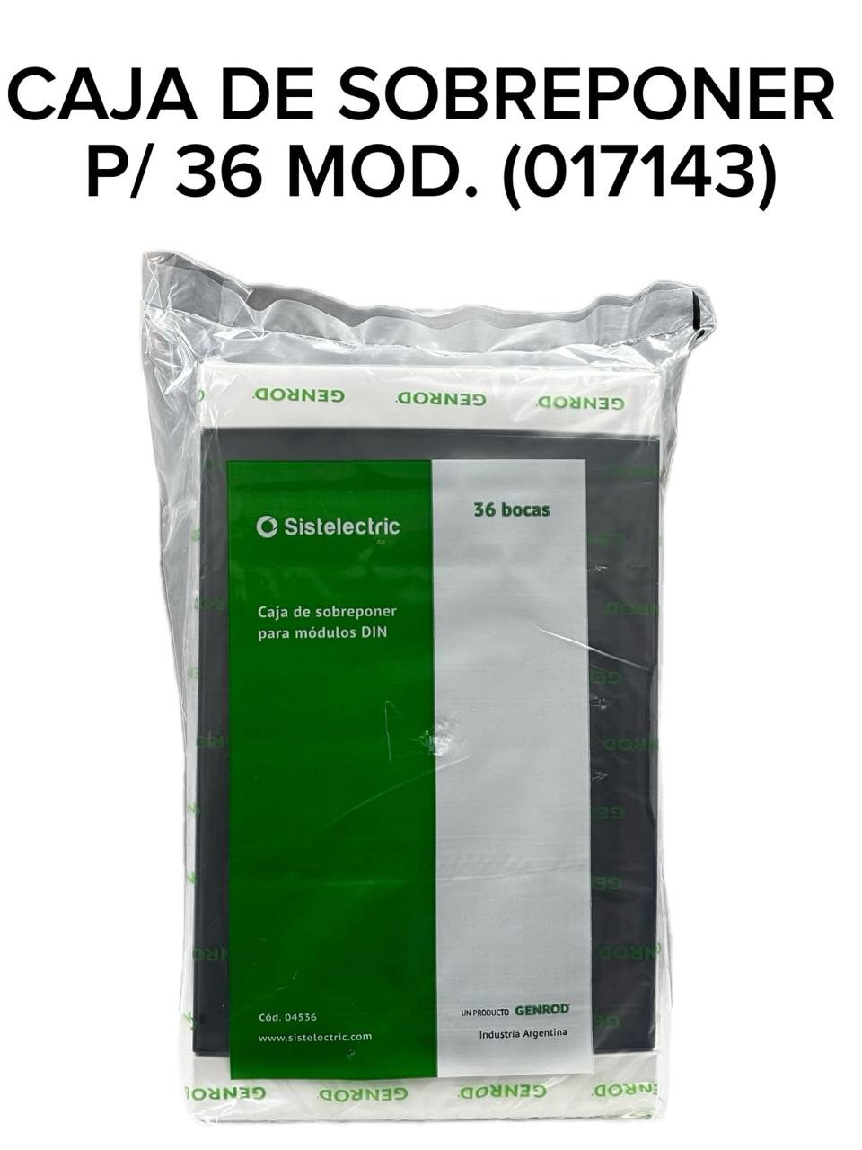 CAJA DE SOBREPONER P/ 36 MOD. DIN PTA FUME SISTELECTRIC