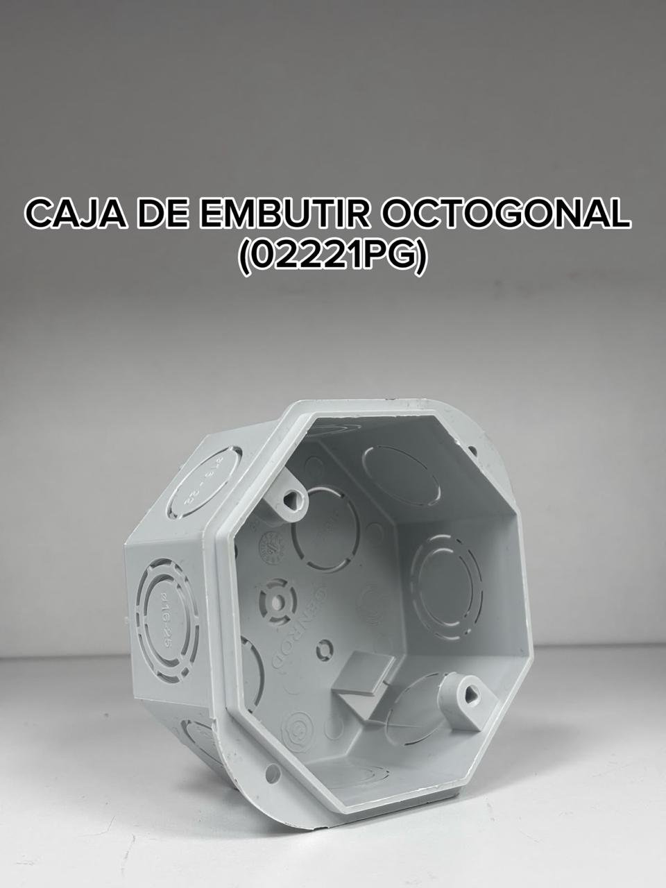 CAJA DE EMBUTIR OCTOGONAL GENROD 02221PG-150
