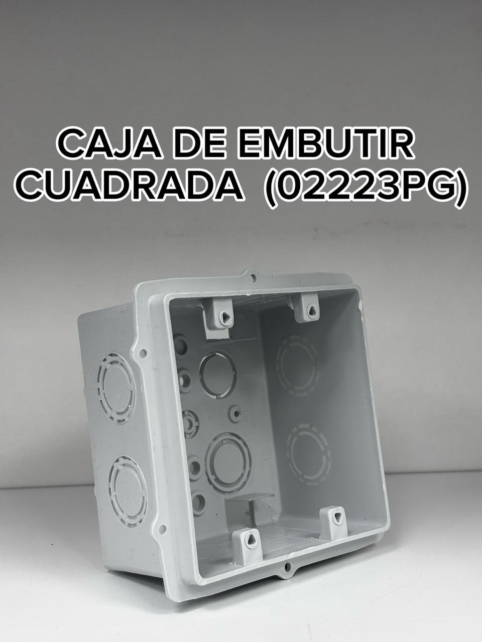 CAJA DE EMBUTIR CUADRADA GENROD 02223PG-60