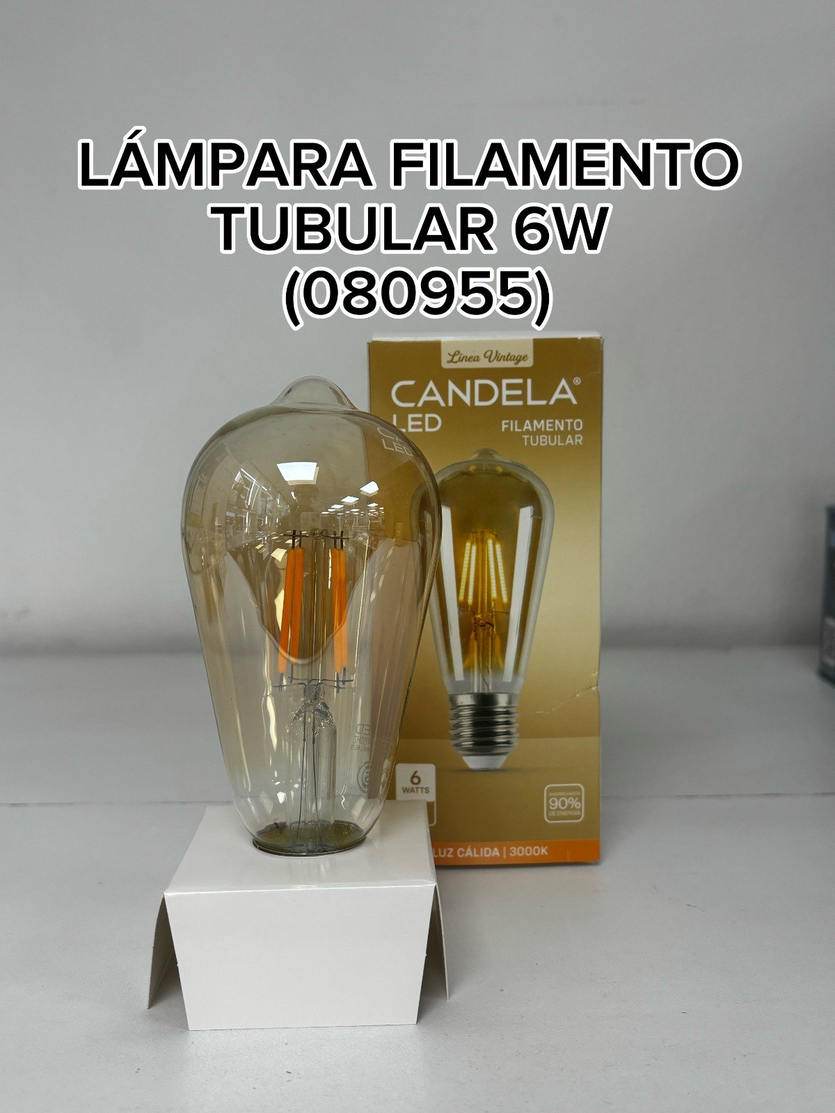 LAMPARA FILAMENTO TUBULAR 6W CANDELA
