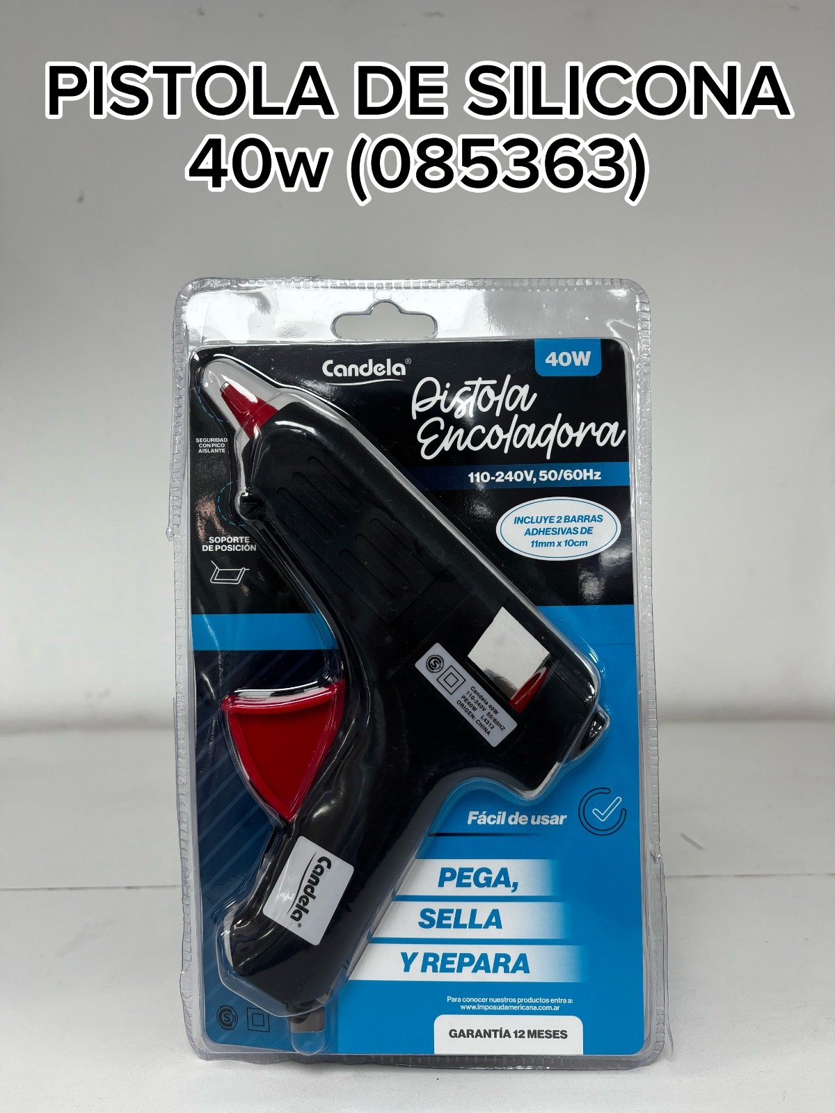PISTOLA DE SILICONA 40W CANDELA ADH1296