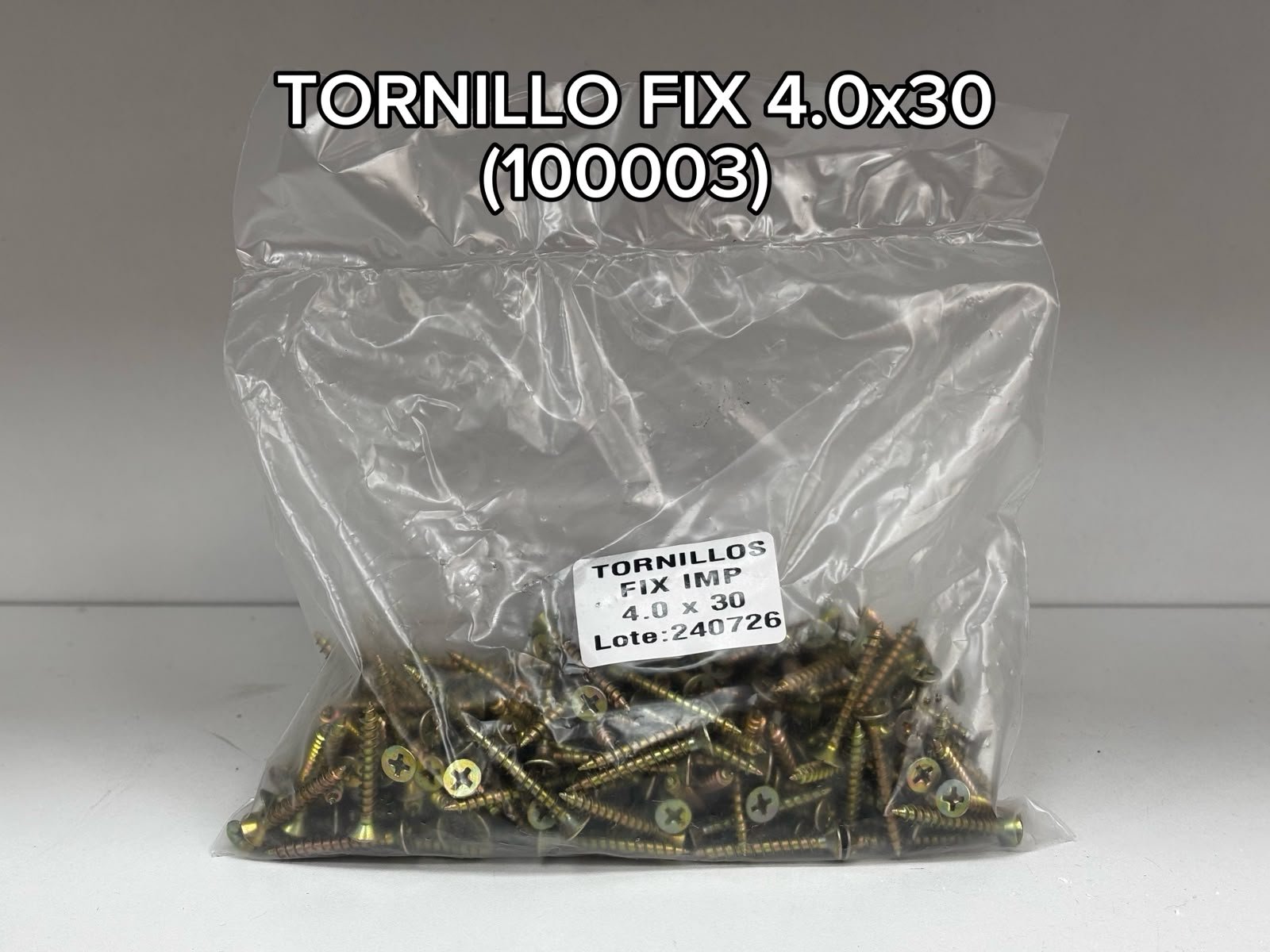 TORNILLO FIX 4.0X30X200U ZN AM IMP.
