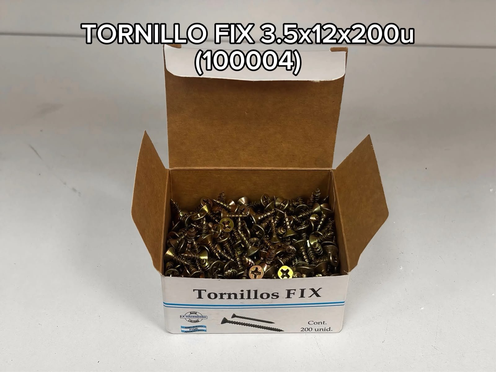 TORNILLO FIX 3.5X12X200U ZN AM IMP.
