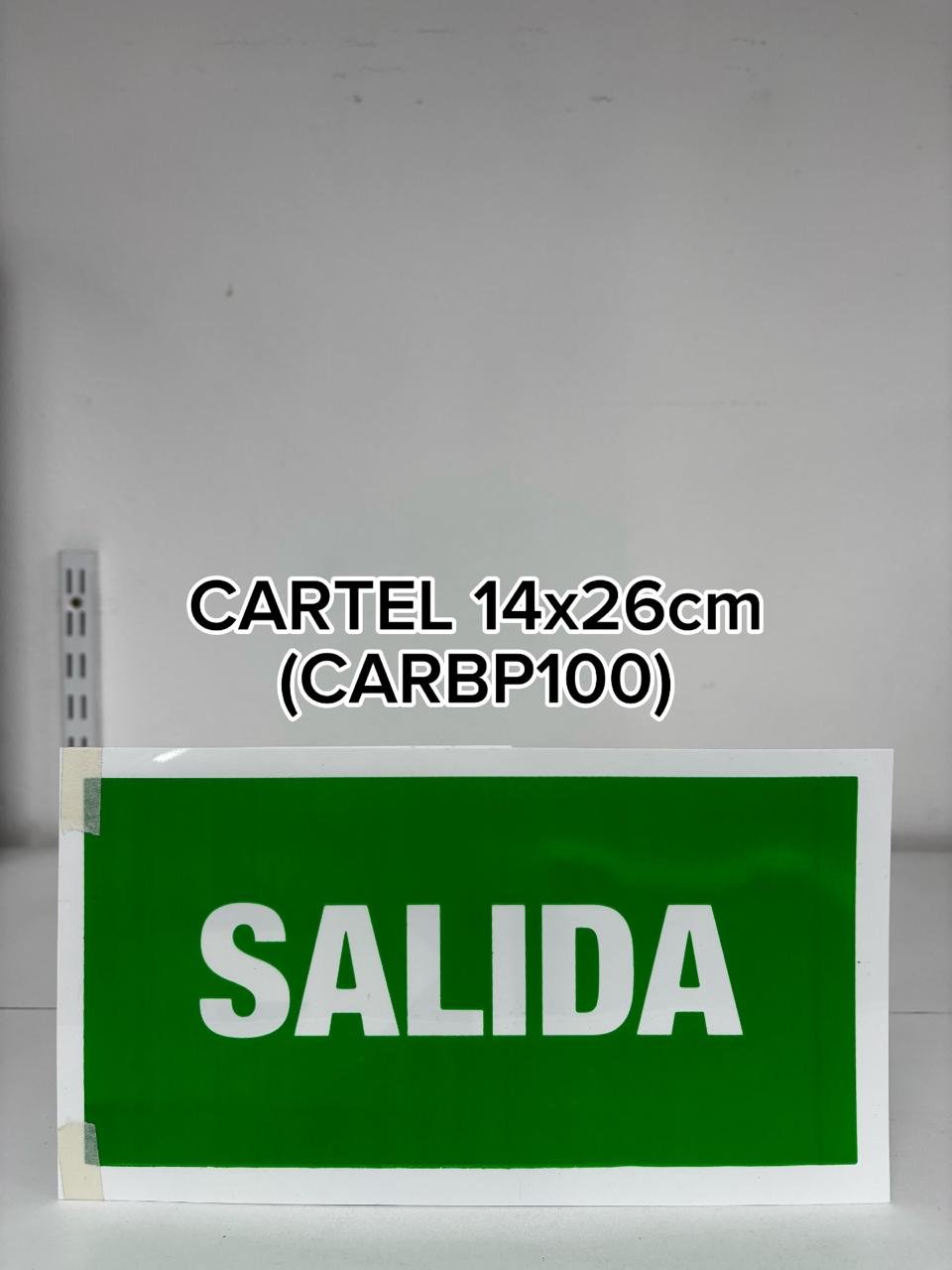 CARTEL SALIDA C/FLECHAS(14X26)