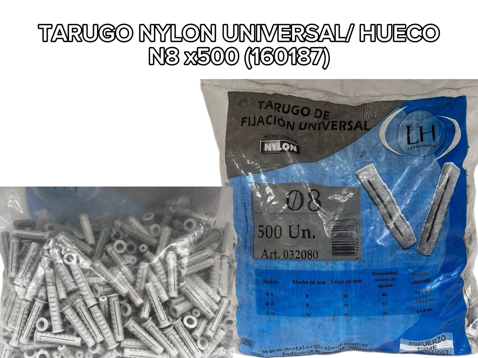 TARUGO NY UNIV/HUECO 8 X500 032080