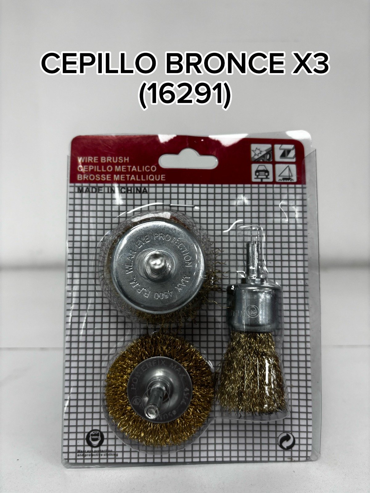 CEPILLO BRONCE X3 16291