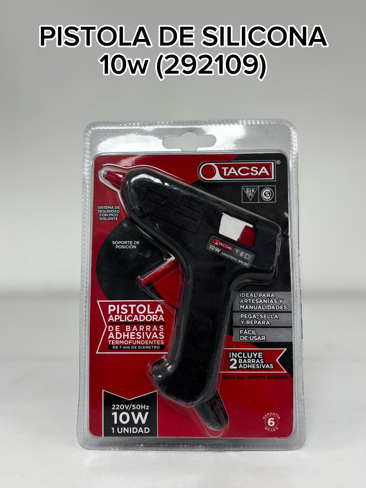 PISTOLA DE SILICONA 10W TACSA