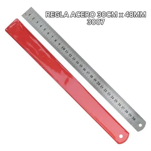 REGLA ACERO 30CM X 48MM 3007
