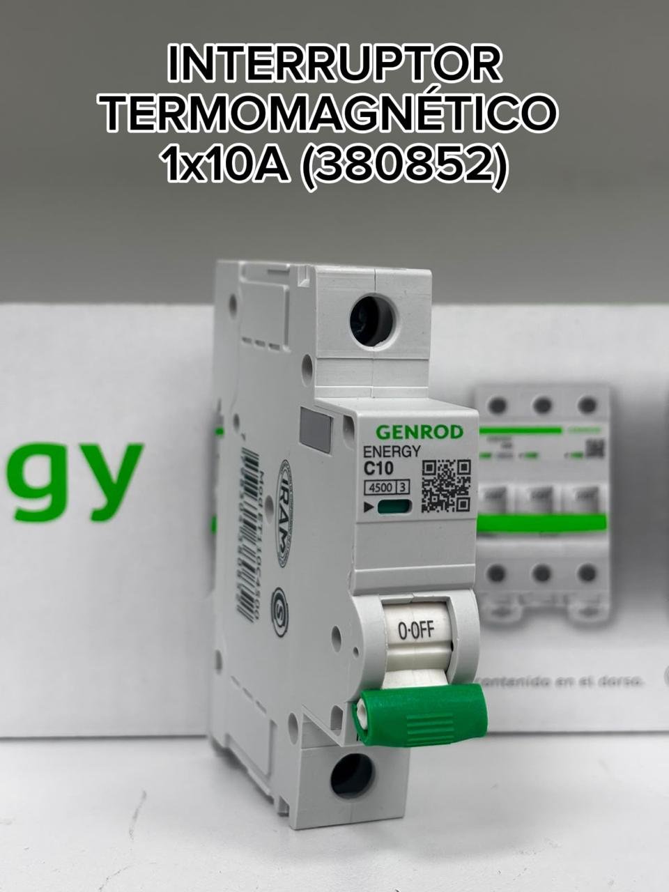 INTERRUPTOR TERMOMAGNÉTICO 1X10A-Icc 4.5K-CURVA C