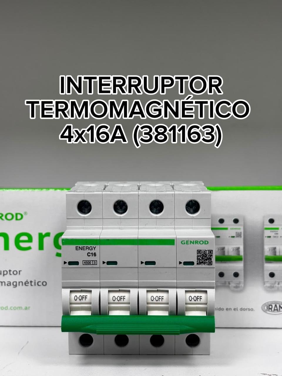 INTERRUPTOR TERMOMAGNÉTICO 4X16A-Icc 4.5KA-CURVA C