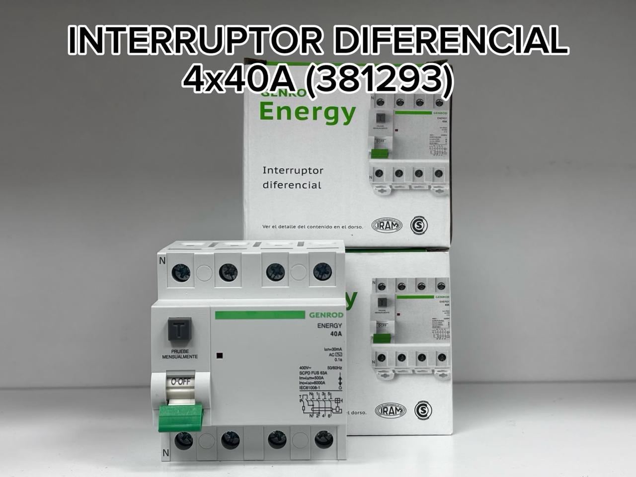 INTERRUPTOR DIFERENCIAL 4X40A-SENS. 30mA-TIPO AC GE