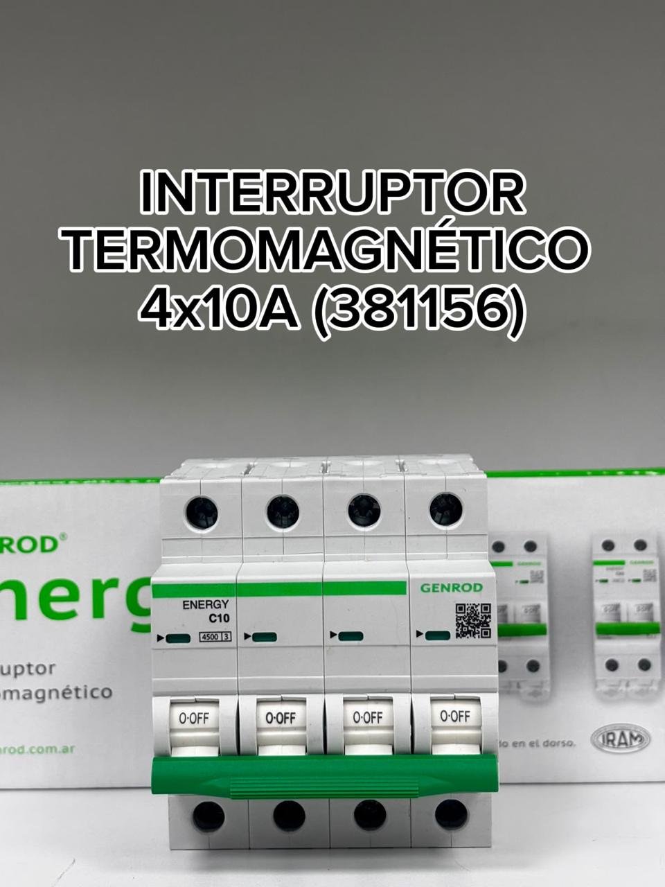 INTERRUPTOR TERMOMAGNÉTICO 4X10A-Icc 4.5KA-CURVA C