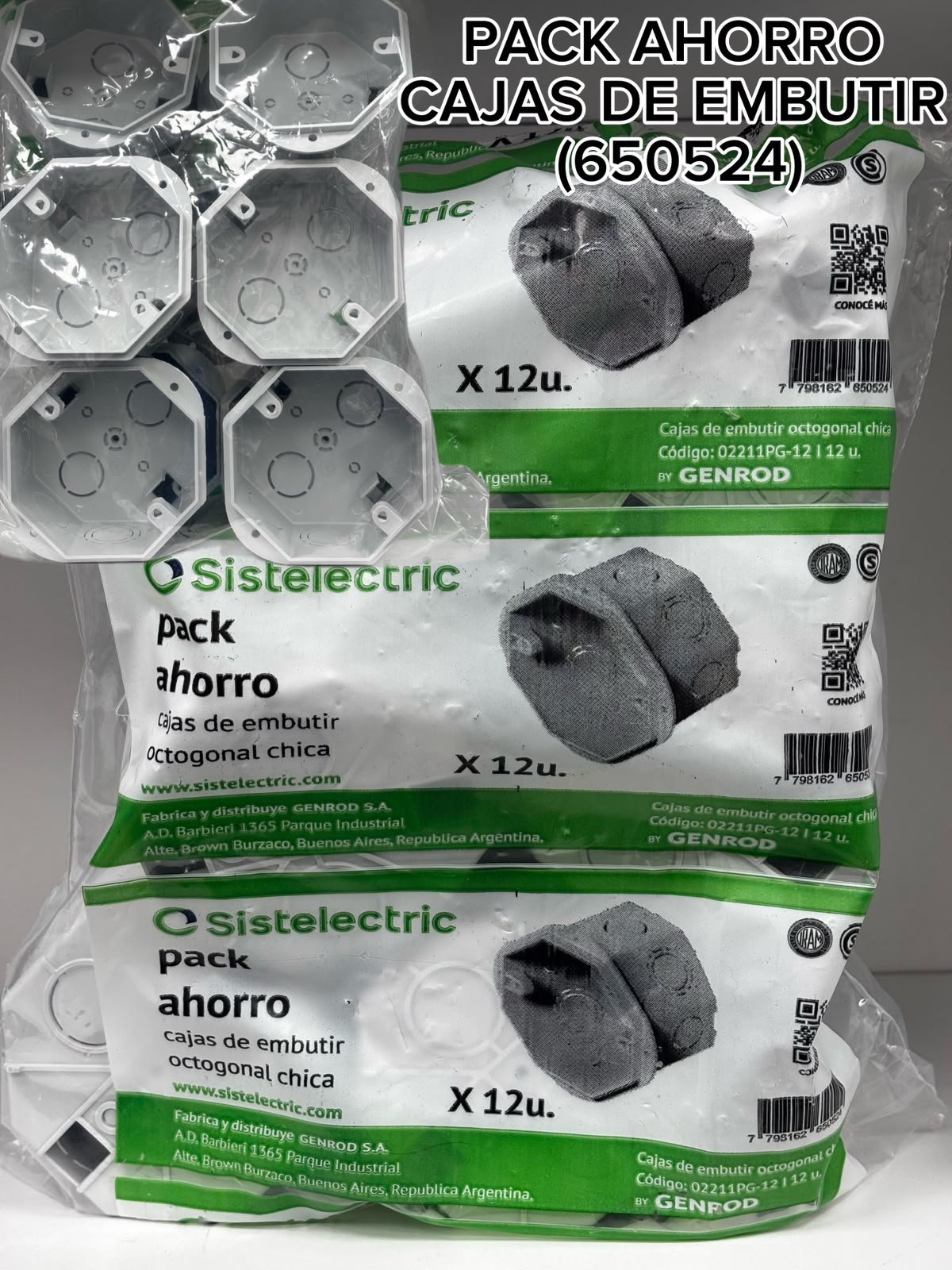 PACK AHORRO CAJAS DE EMBU OCTOG. CHICA X12U