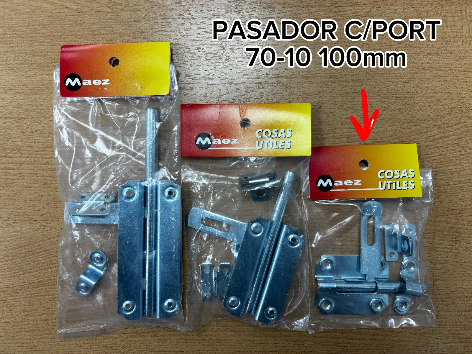 PASADOR C/ PORT 70-10 100MM