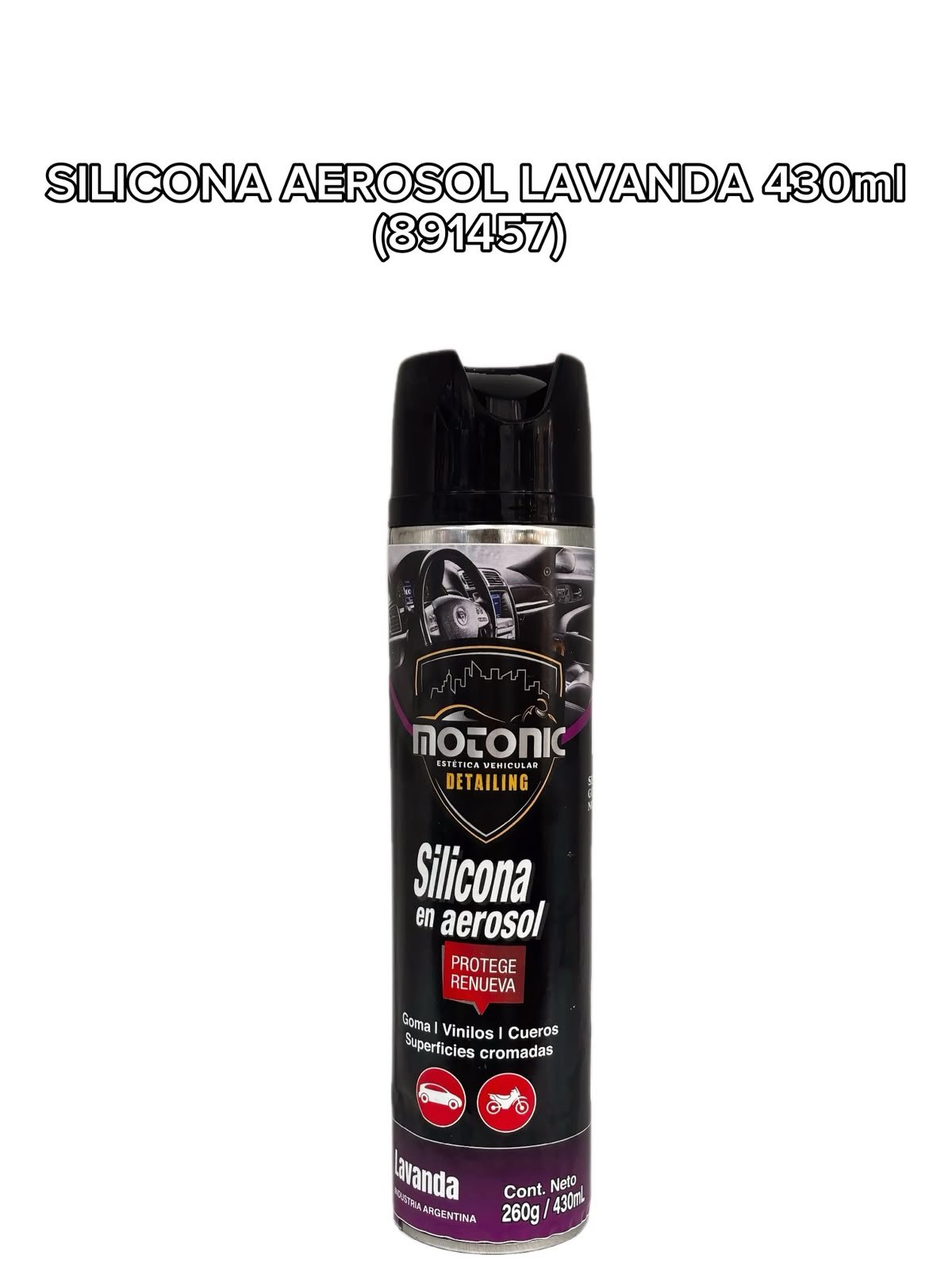 SILICONA AEROSOL LAVANDA 430ML MOTONIC