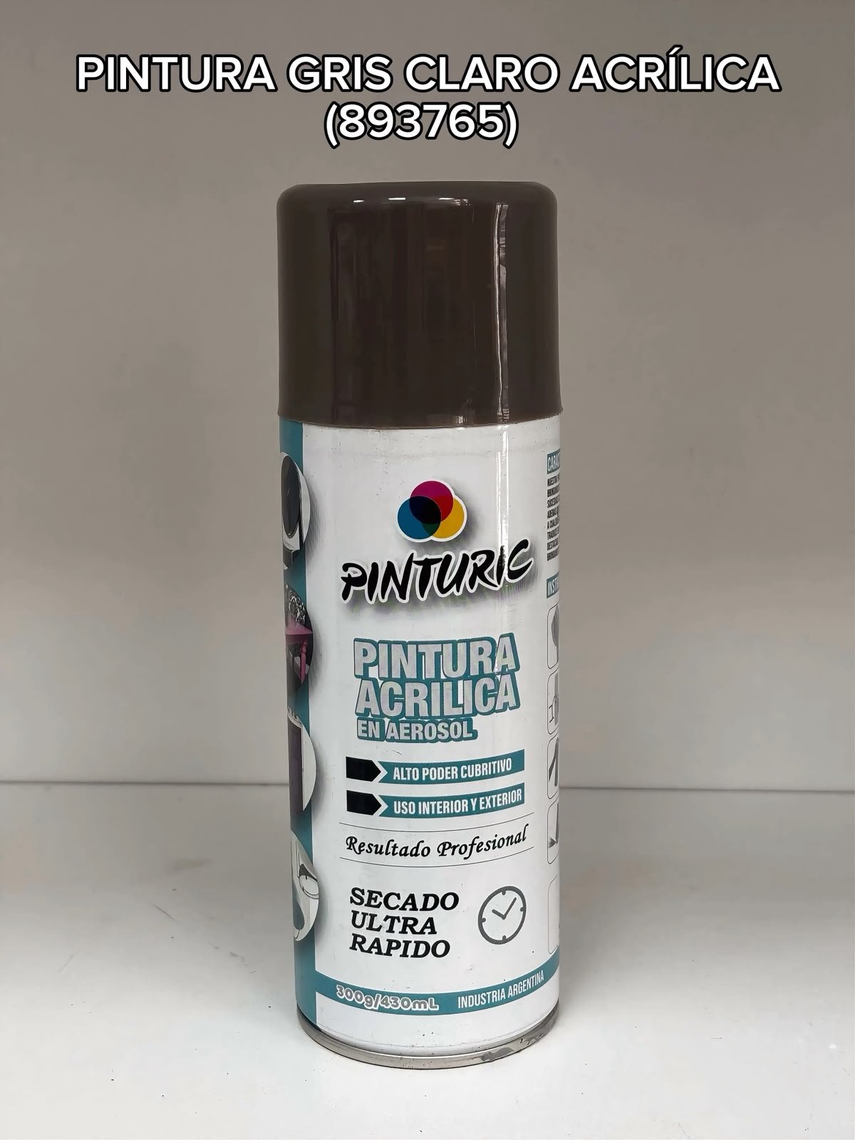 PINTURA GRIS CLARO ACRILICA 430ML
