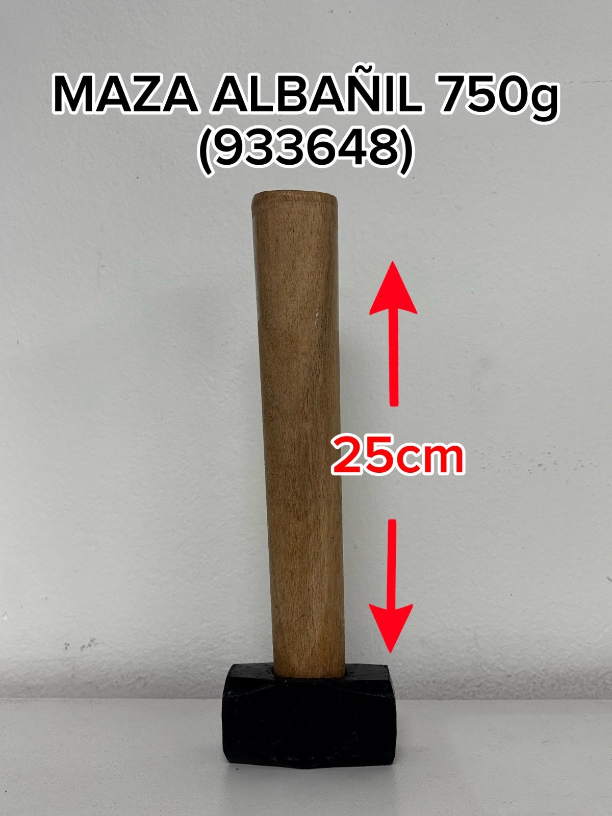 MAZA ALBAÑIL NEGRA 750G