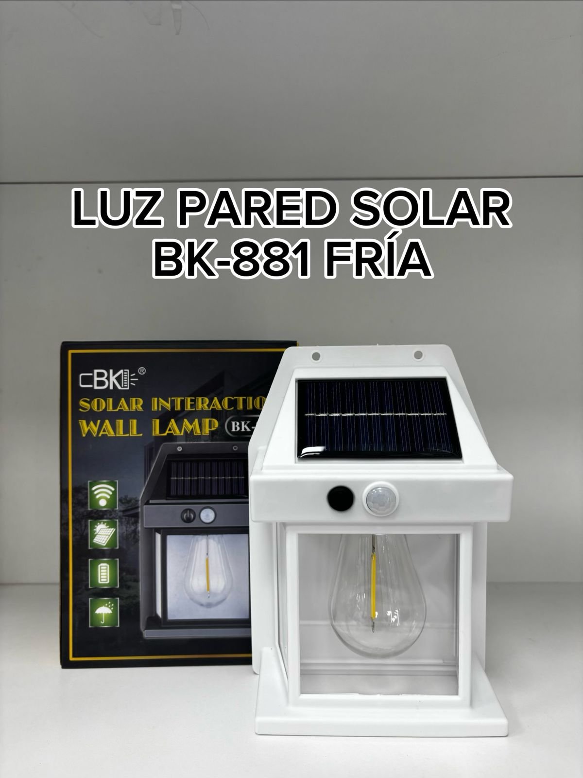 LUZ PARED SOLAR BK-881-80