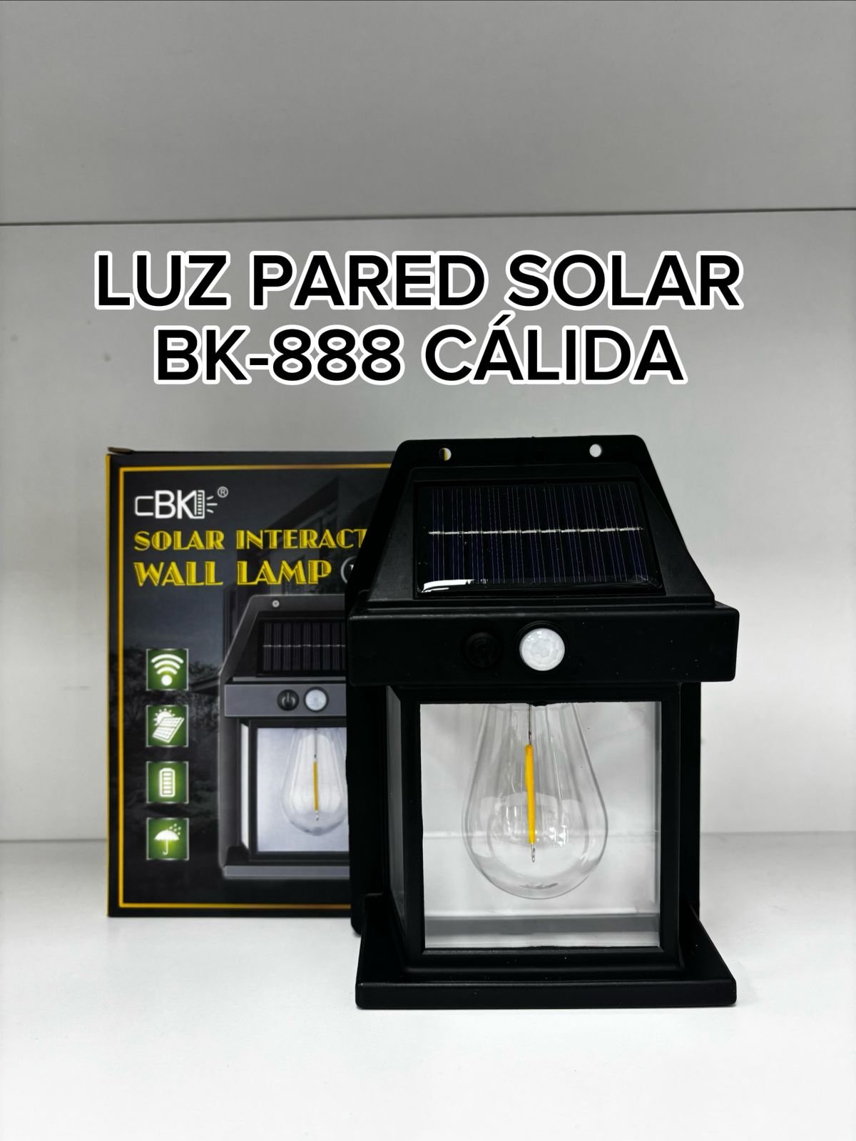 LUZ PARED SOLAR BK-888-80