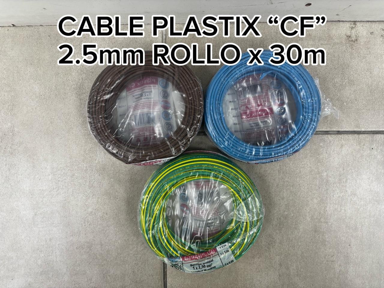 CABLE PLASTIX "CF" 2.5MM (ROLLO X30M) MARRON