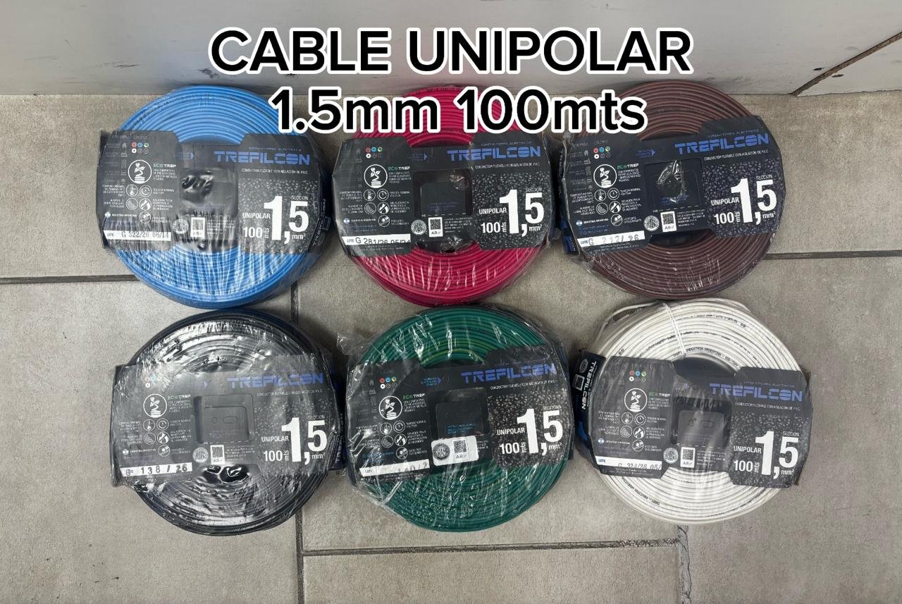 CABLE UNIPOLAR 1.5MM 100MTS MARRON TREFILCON