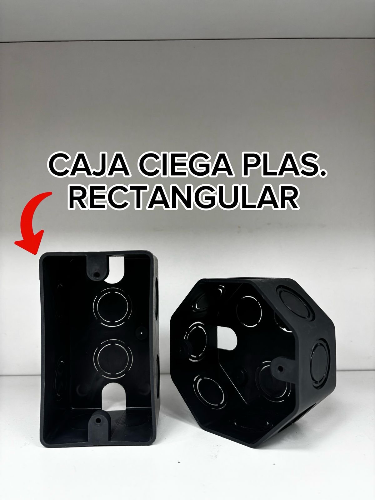 CAJA CIEGA PLASTICA RECTANGULAR