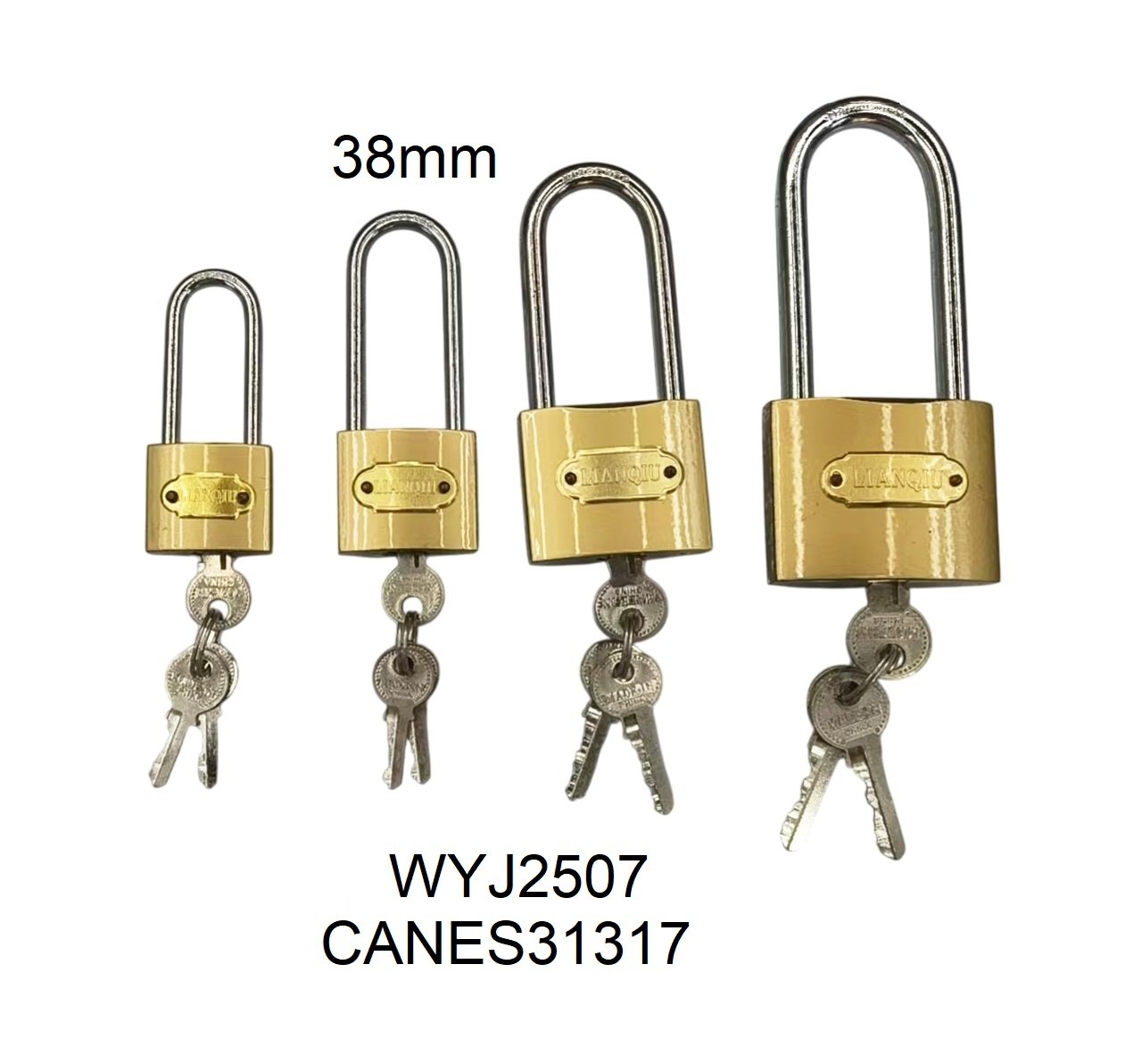 CANDADO METAL LARGO 38MM WYJ2507-240 CANES31317