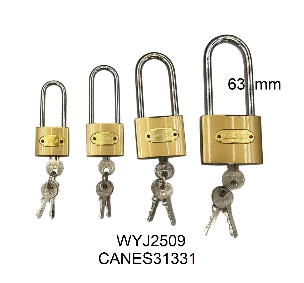 CANDADO METAL LARGO 63MM WYJ2509-60 CANES31331