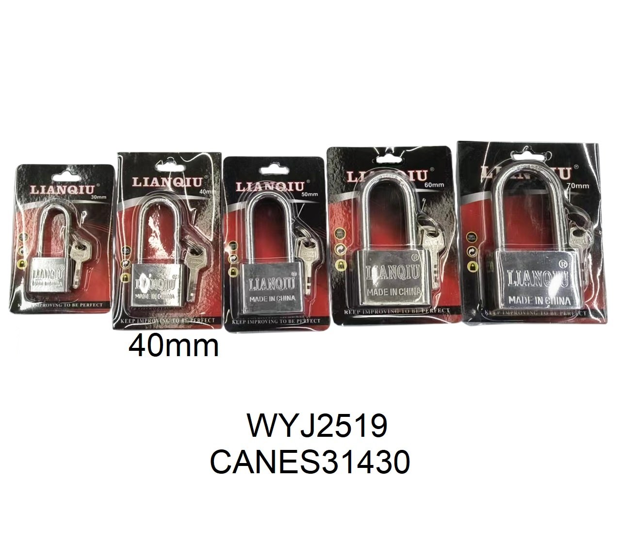 CANDADO ARO MAR.LARGO 40MM WYJ2519-96 CANES31430
