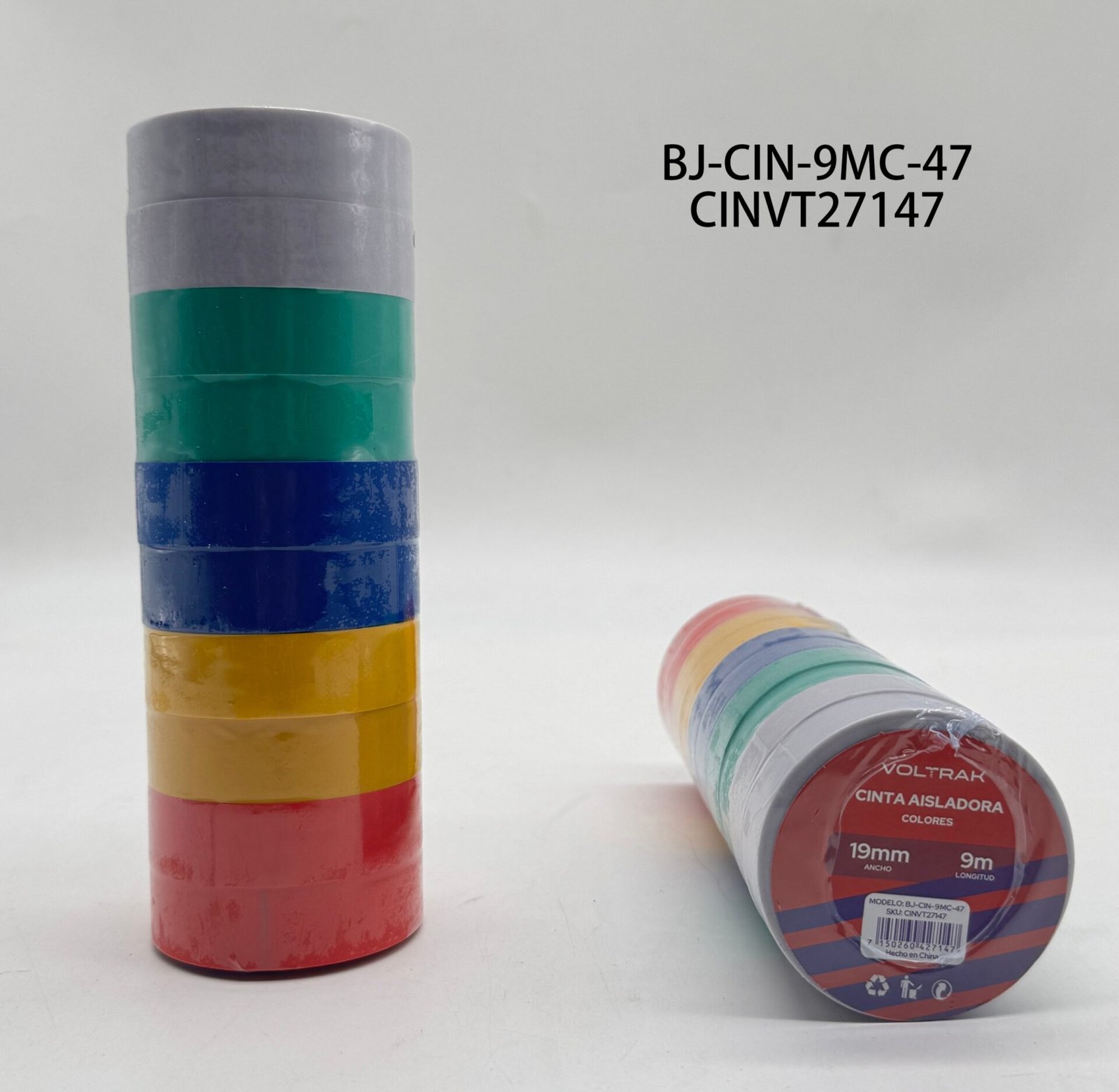 CINTA AISLADORA 9M COLORES BJ-CIN-9MC-47 CINVT27147