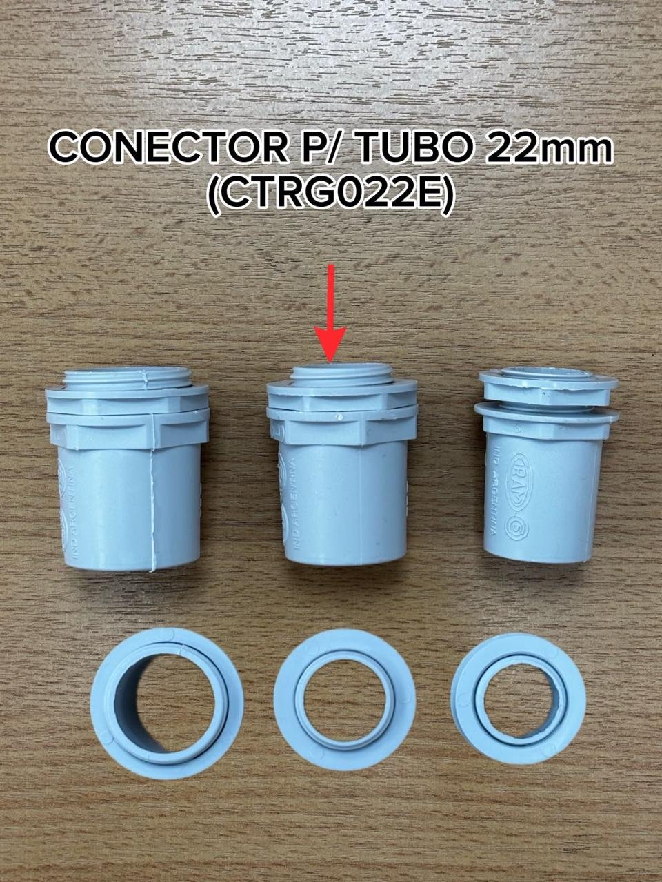 CONECTOR P/ TUBO SIST 22MM CTRG022E-500