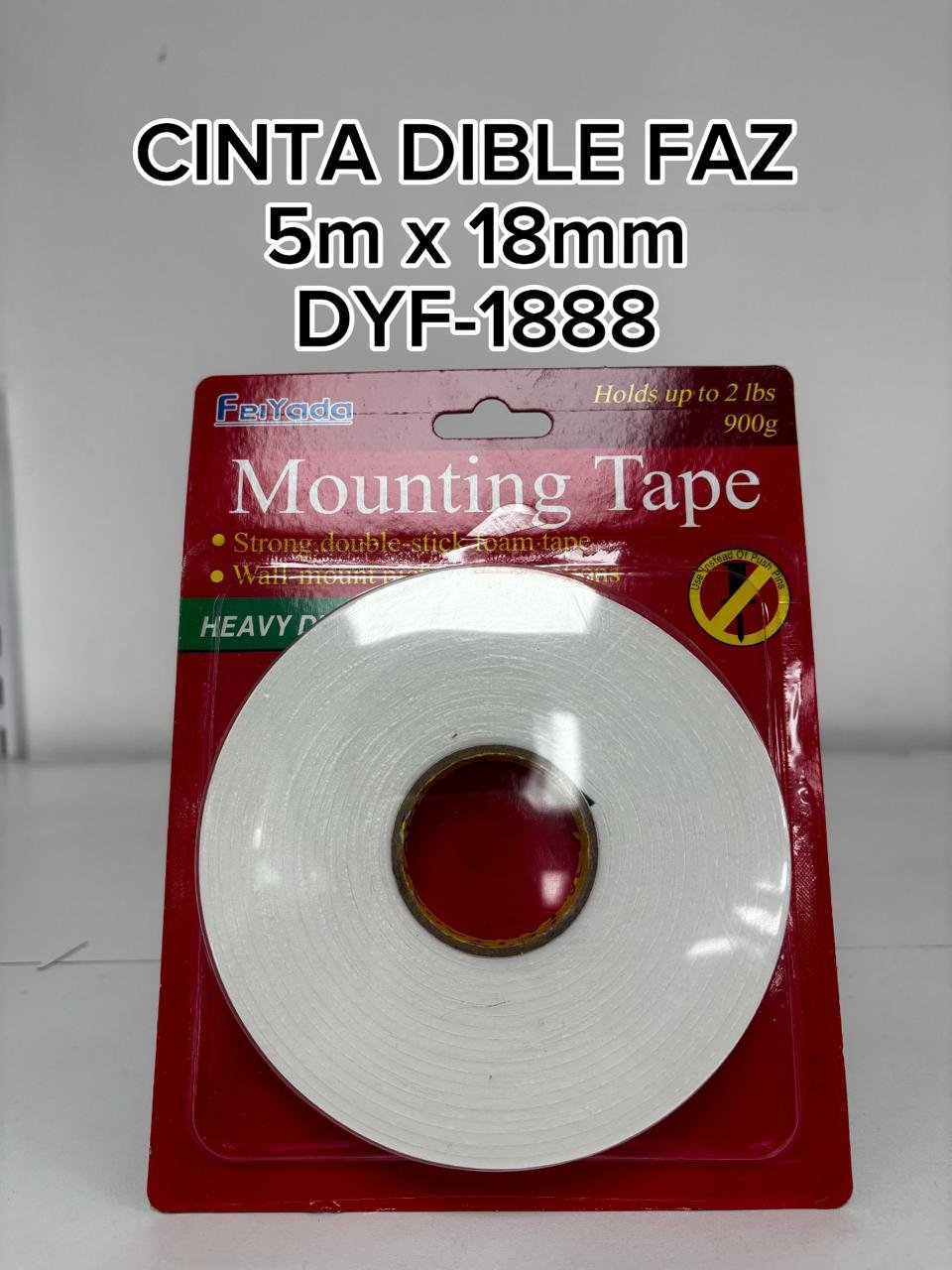 CINTA DOBLE FAZ 5MX18MM DYF-1888