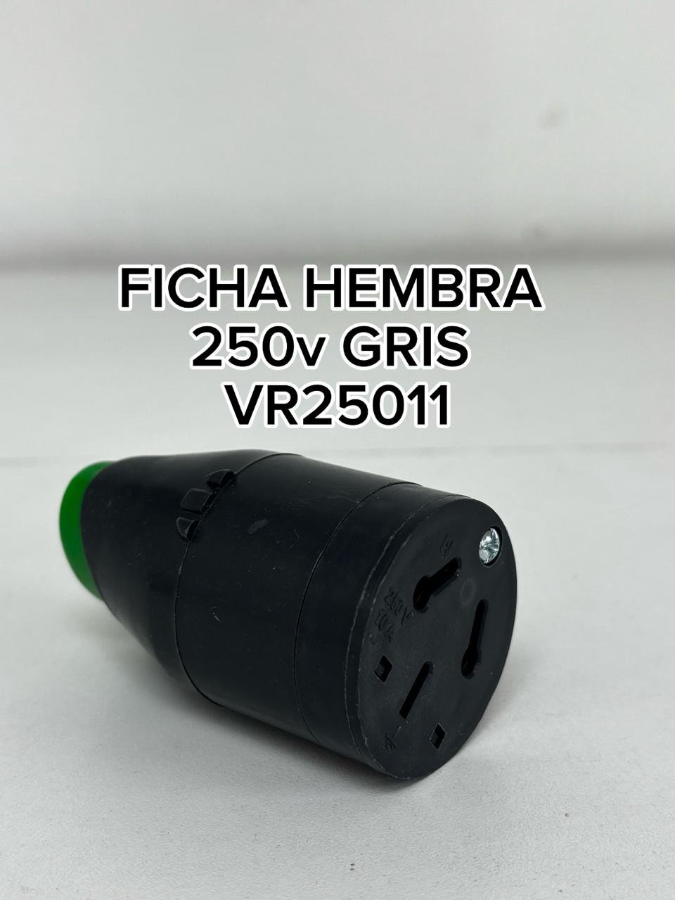 FICHA HEMBRA 250V GRIS