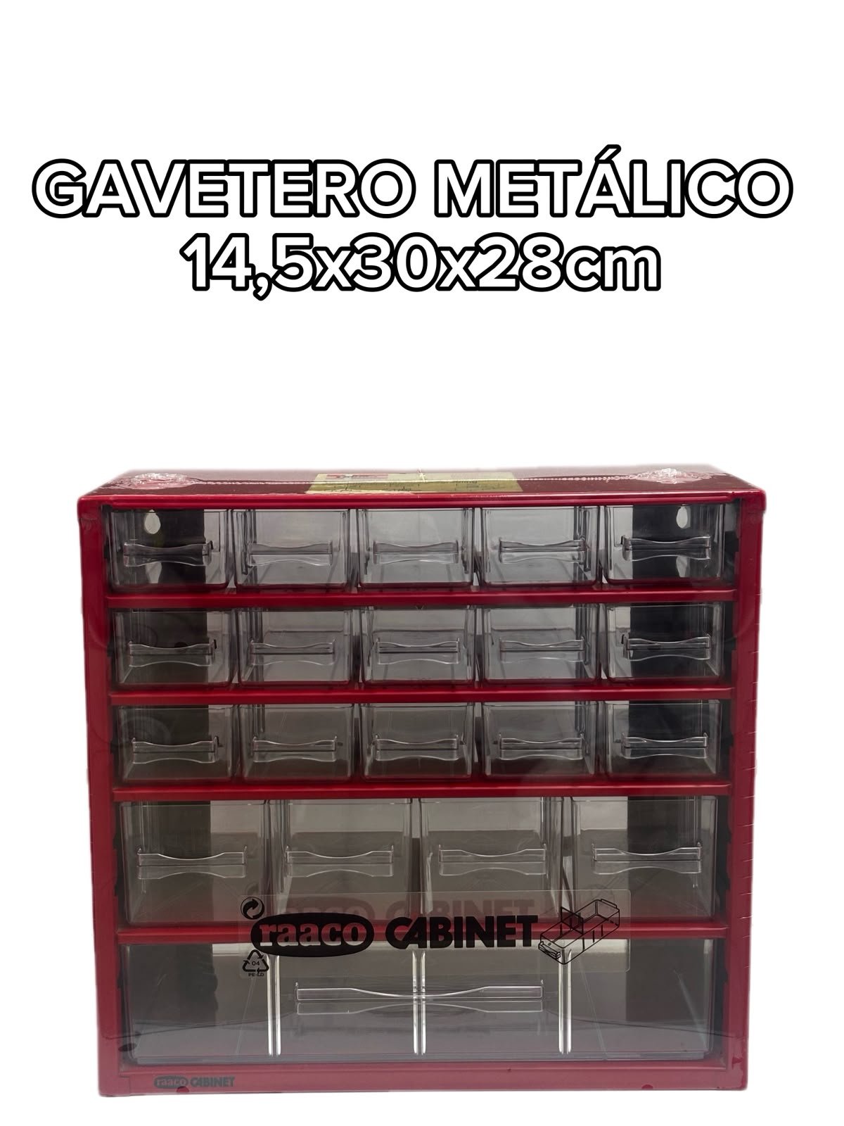 GAVETERO METÁLICO 14.5X30X28CM