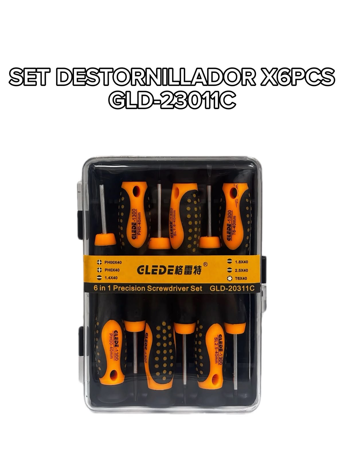 SET DESTORNILLADOR X6PCS GLD-23011C