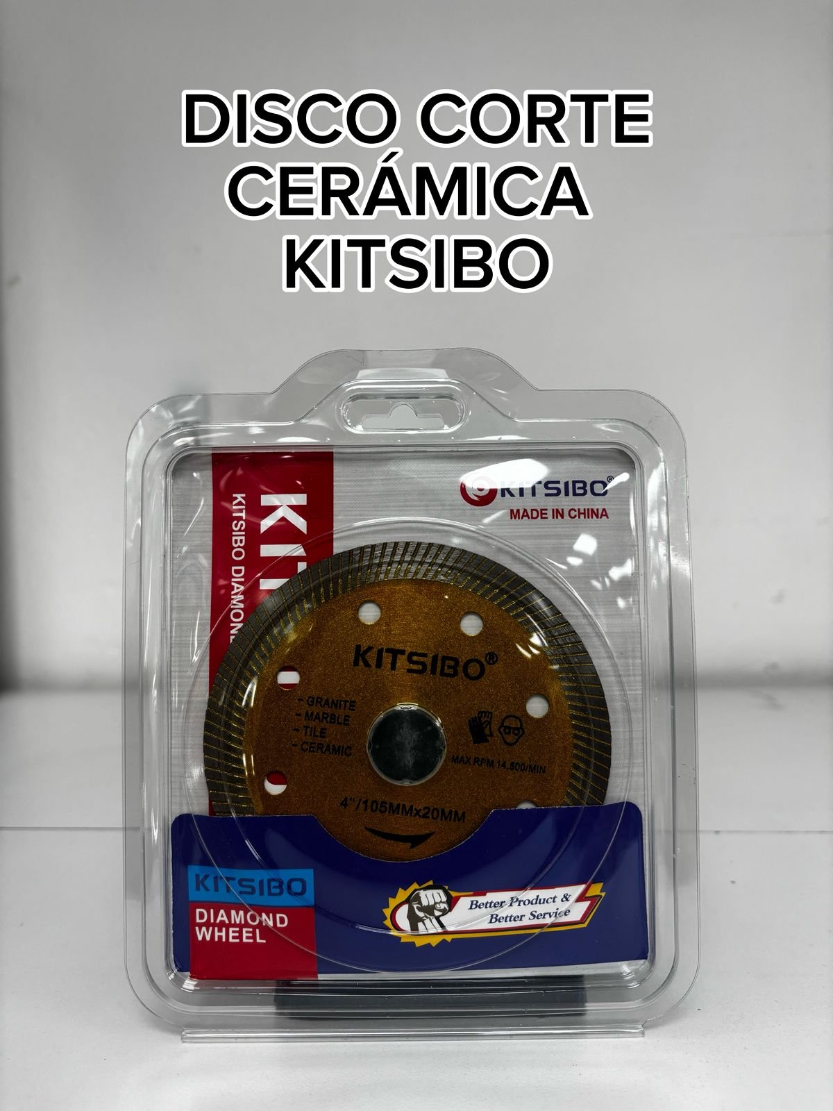 DISCO CORTE CERAMICA KITSIBO 4 /105*20MM