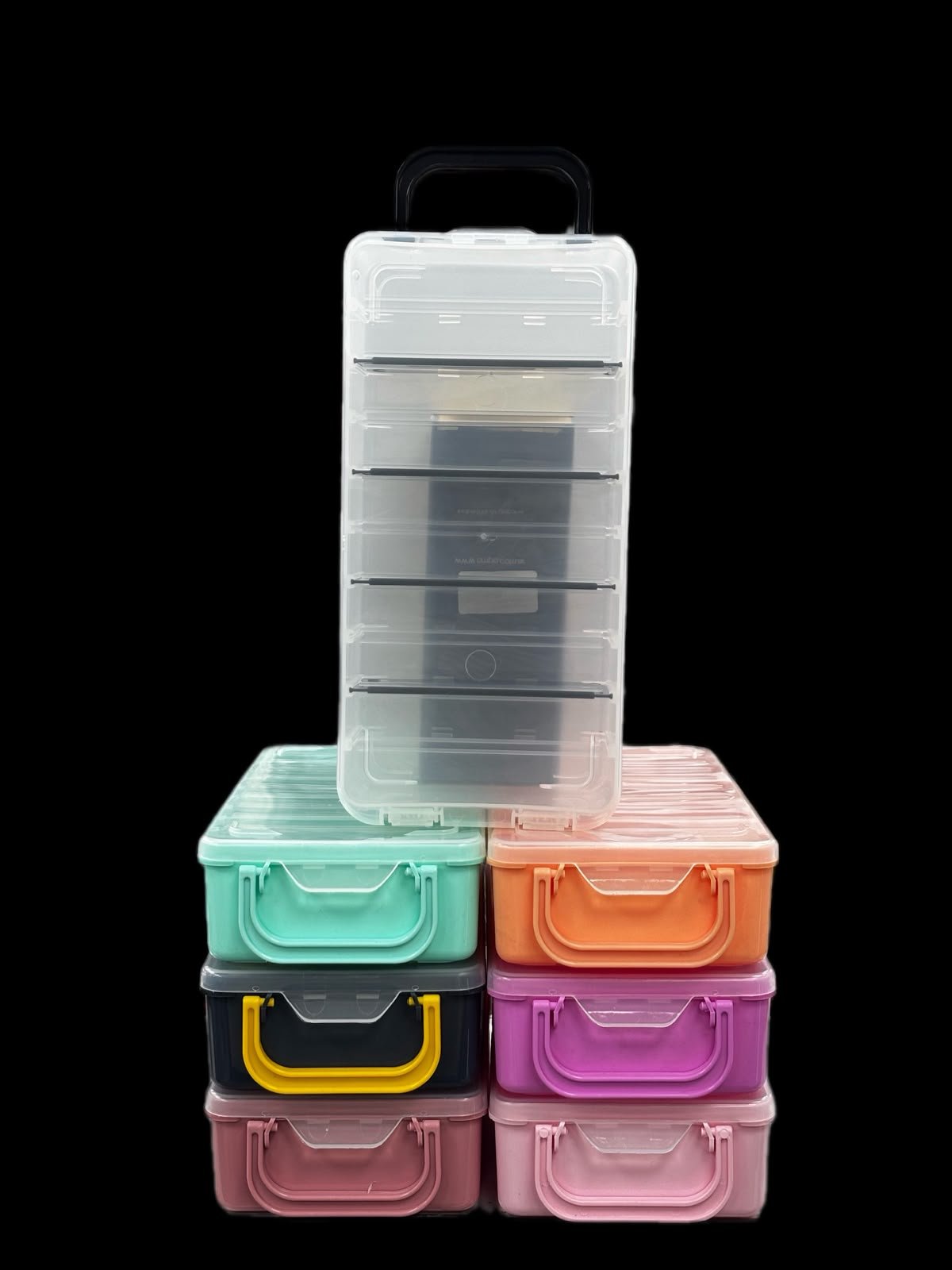 ORGANIZADOR 5DIV ORGA5-18 27CMX13CM TRANSPARENTE/ NEGRO