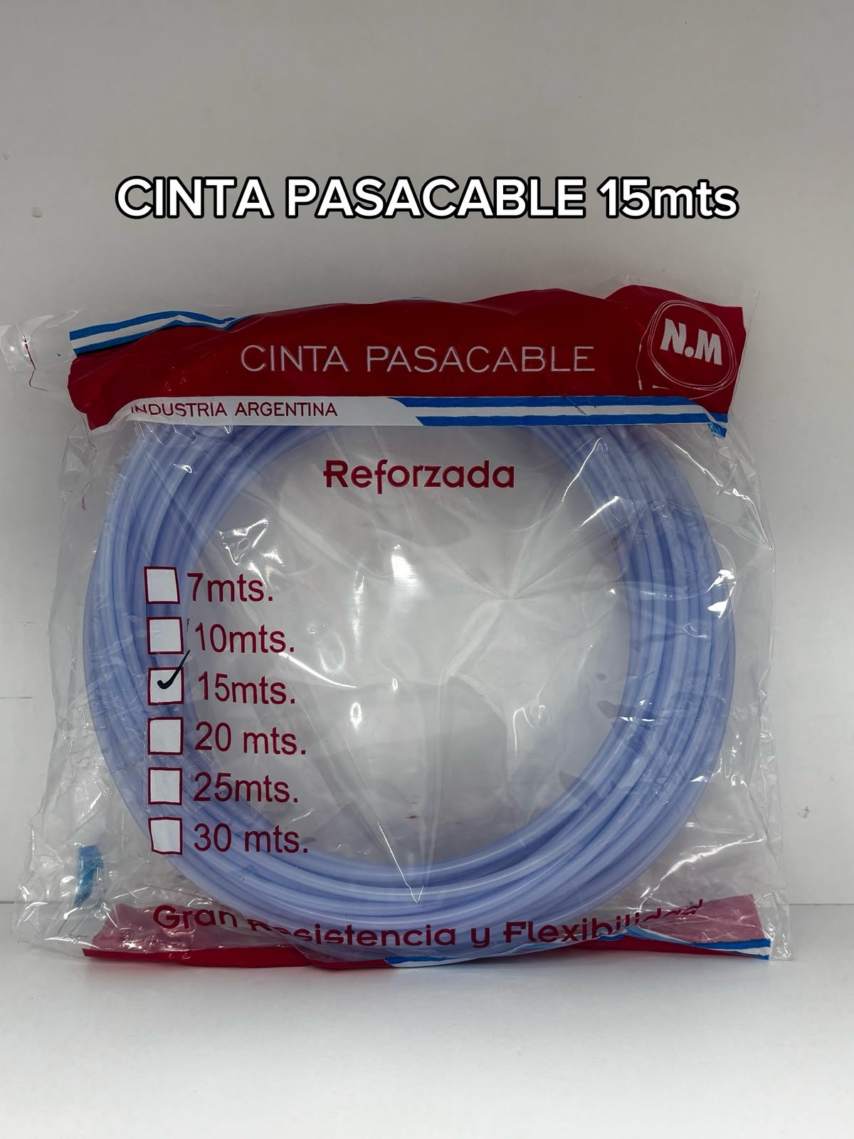 CINTA PASACABLE 15M REFORZADA