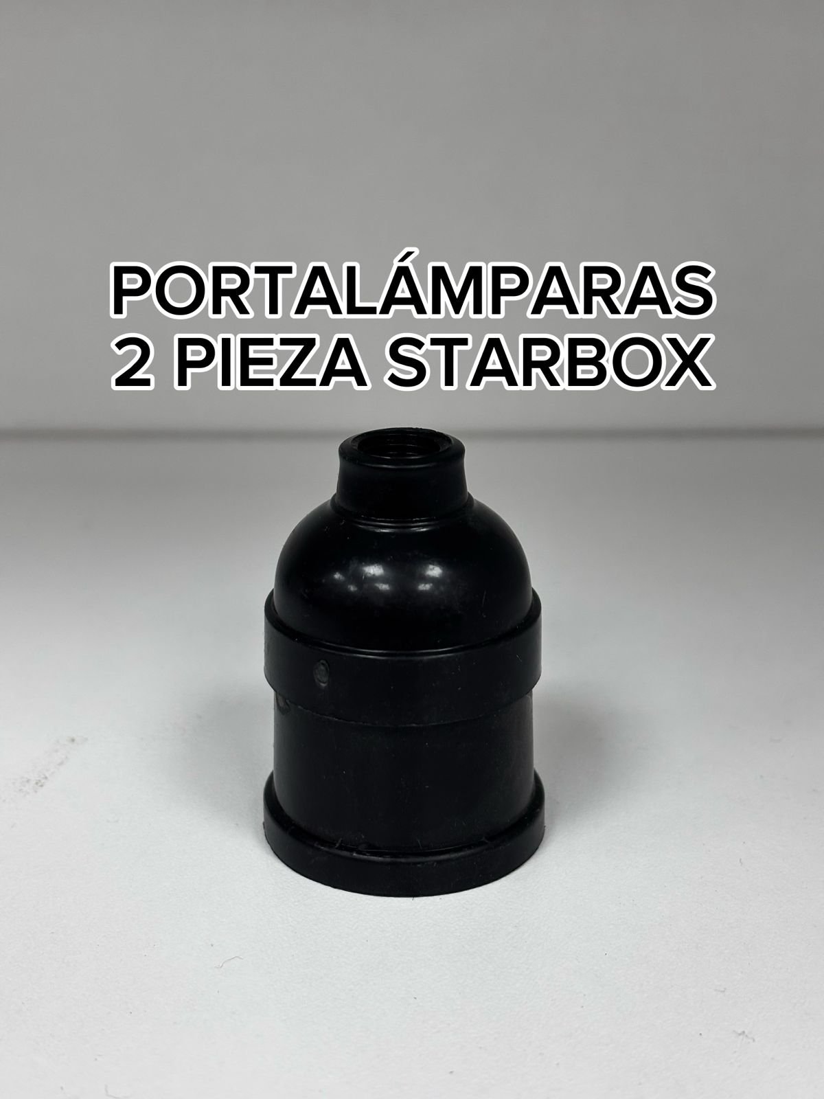 PORTALAMPARA 2 PIEZAS STARBOX NEGRO