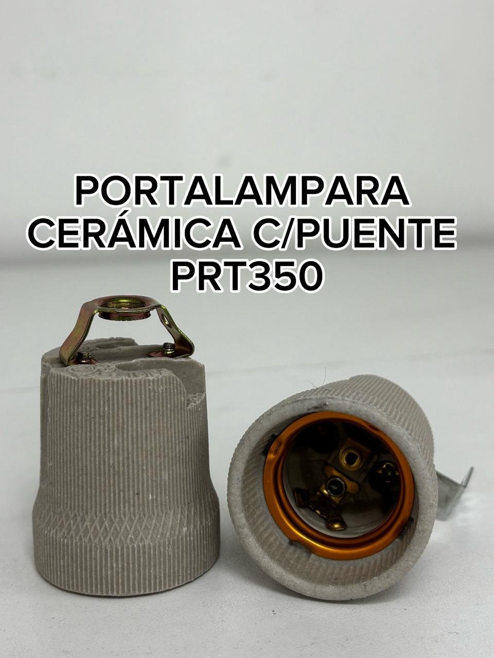PORTALAMPARA CERAMICA CON PUENTE