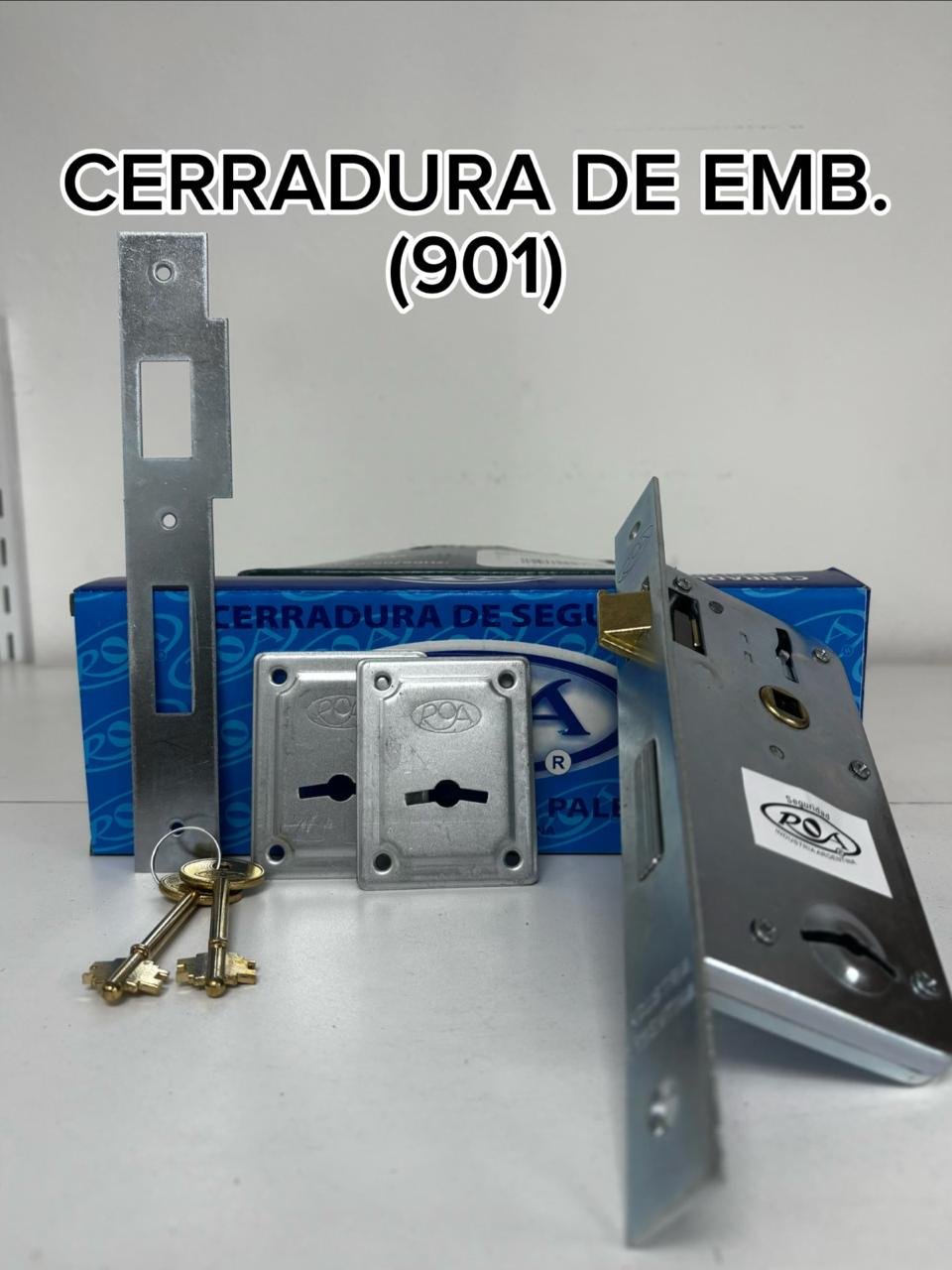 CERRADURA DE EMB. PASADOR REC. 4 SEGUROS ROA