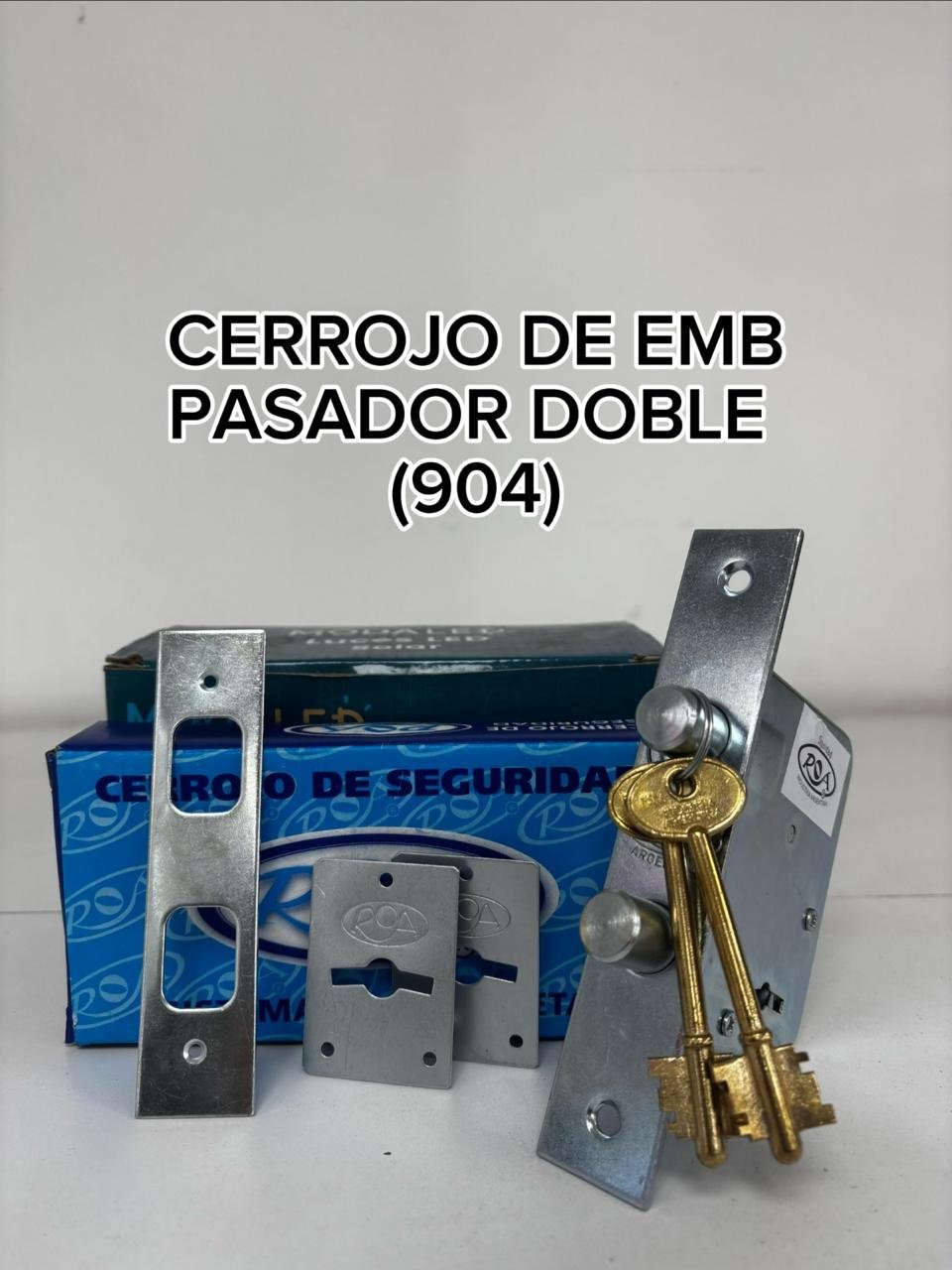 CERROJO DE EMB PASADOR DOBLE PERNO GIRATORIO 4 SEG