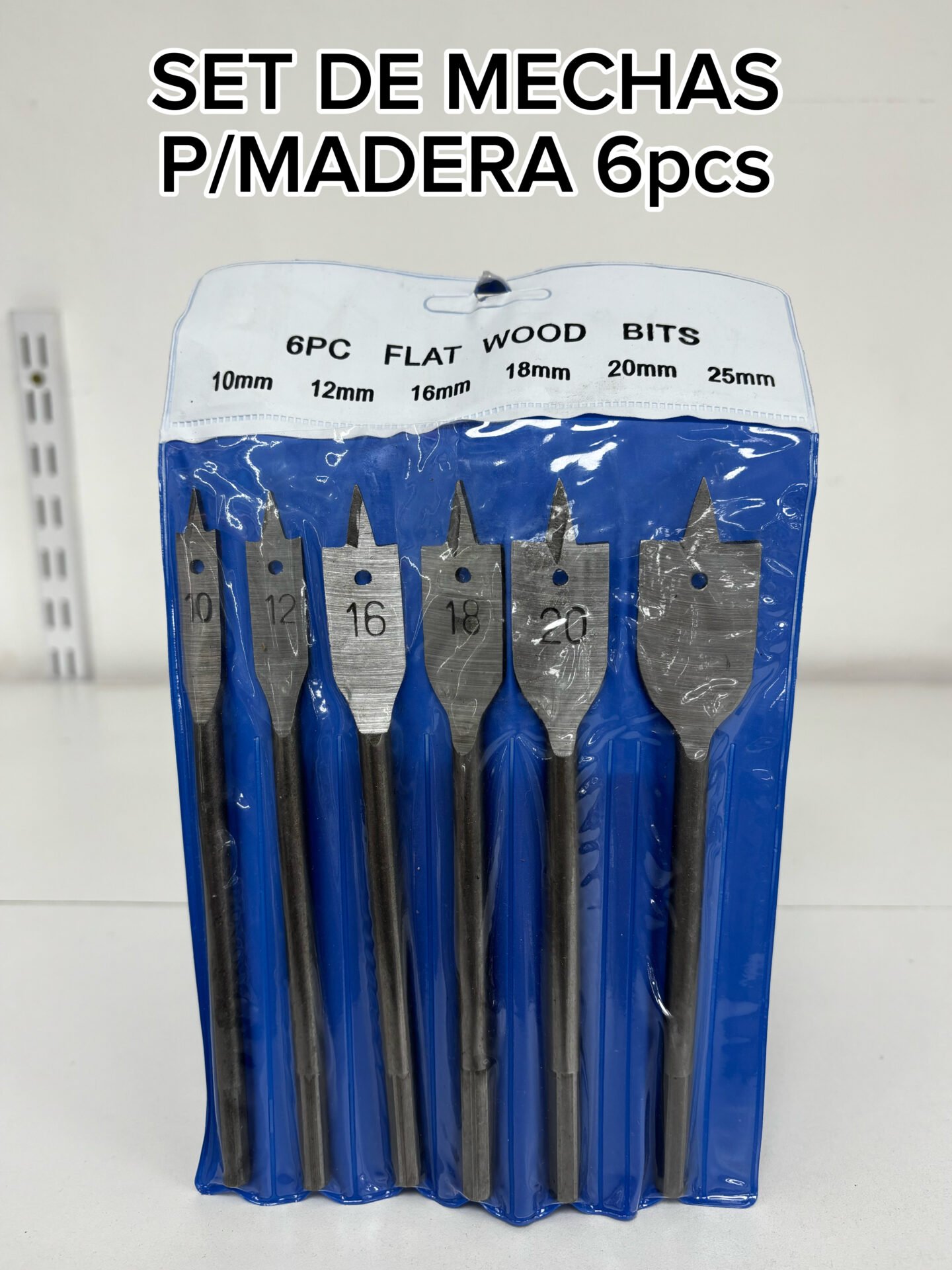 SET MECHAS P/MADERA 6PC FLAT WOOD BITS